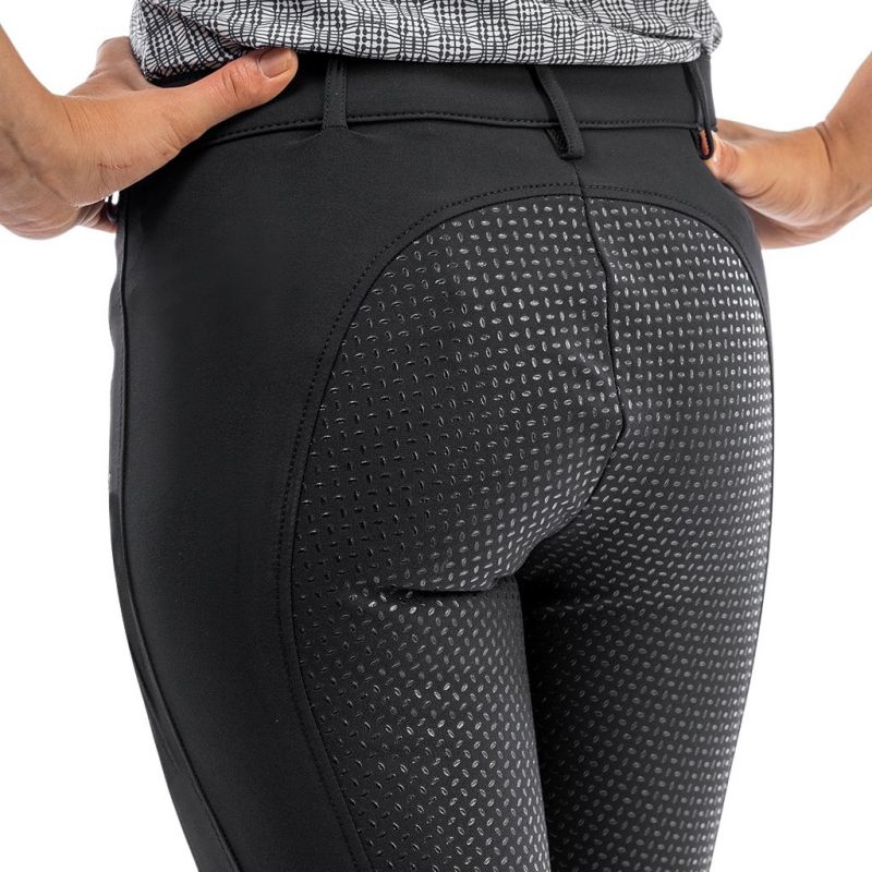 Custom Women's Horse Riding Pants with Zipper Pockets Knee-Patch Equestrian Breeches for Women