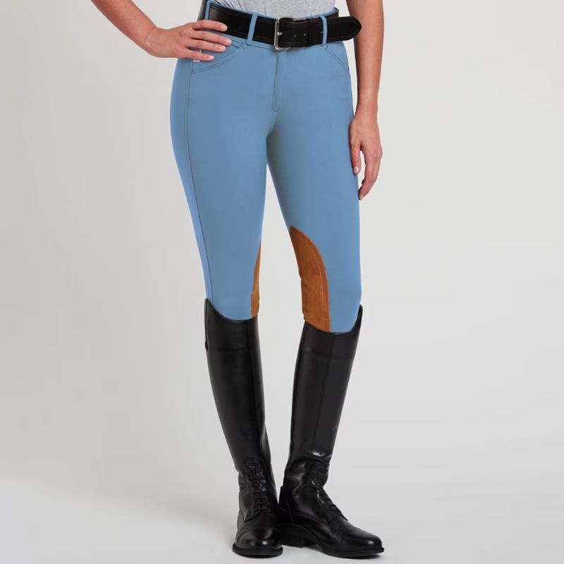 Athletic Sports Knee Patch Women Stretchy Equestrian Breeches Horse Riding Trousers