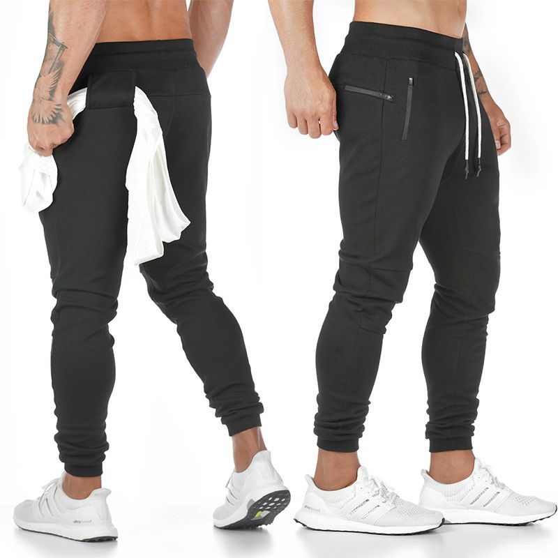 Custom Men Performance Joggers Elastic Drawcord Waistband Gym Pants