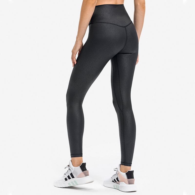 Custom Wholesale Athletic Wear High Waisted Shining Bronzing Yoga Pants