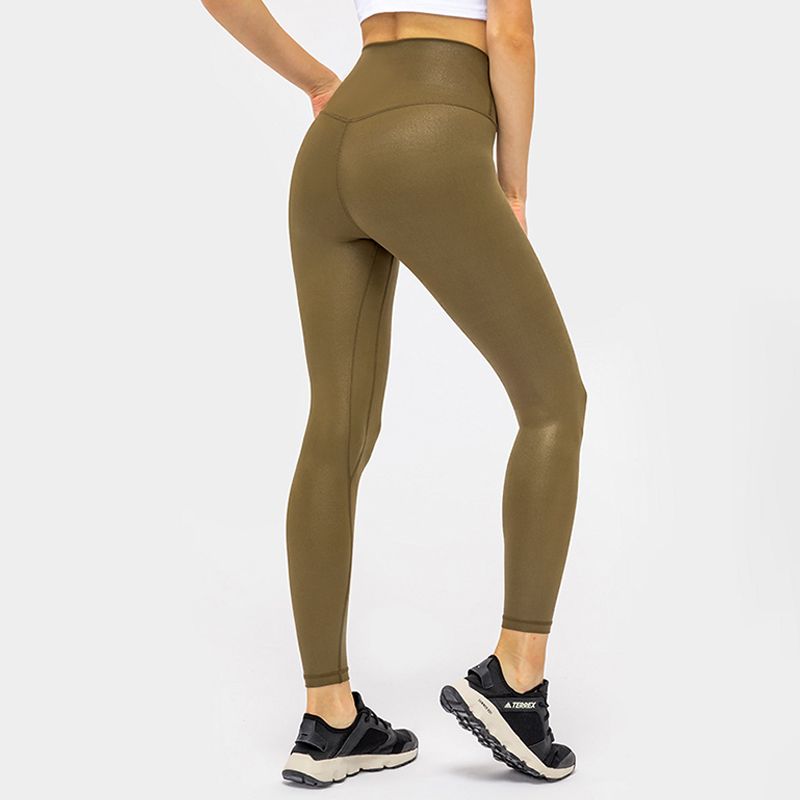 Custom High Rise black active tights Women's Athletic Shine Leggings