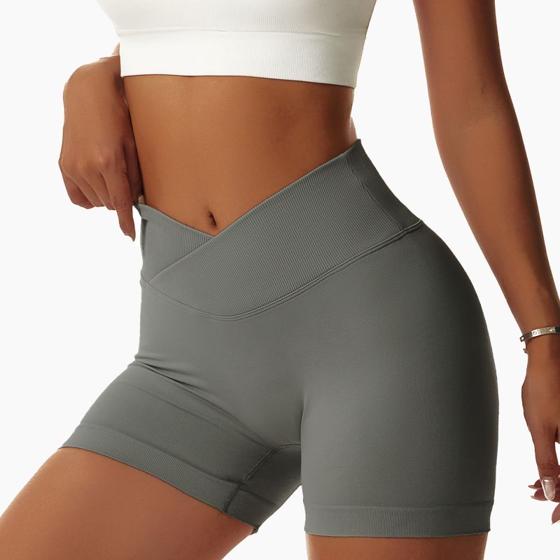 Seamless Peach Hip Lifting Yoga Shorts Elastic High Waist Running Fitness