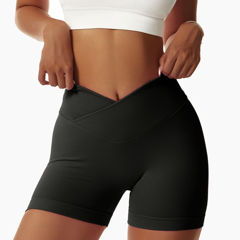 Seamless Peach Hip Lifting Yoga Shorts Elastic High Waist Running Fitness