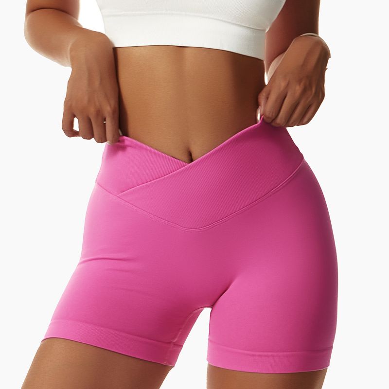 Seamless Peach Hip Lifting Yoga Shorts Elastic High Waist Running Fitness