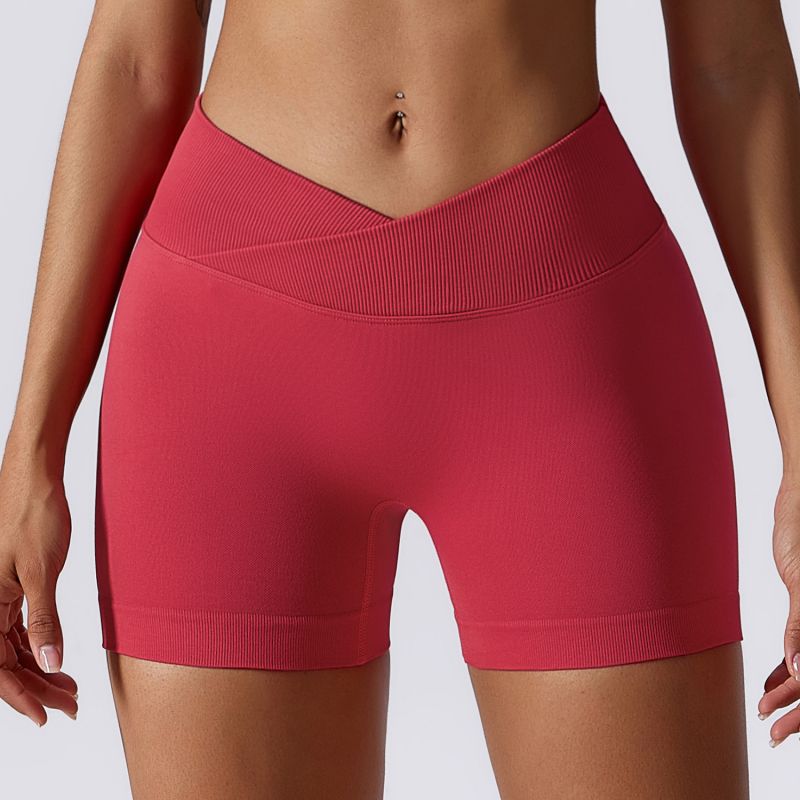 Seamless Peach Hip Lifting Yoga Shorts Elastic High Waist Running Fitness