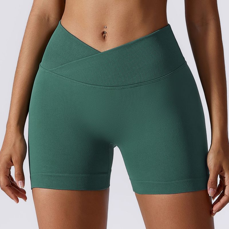 Seamless Peach Hip Lifting Yoga Shorts Elastic High Waist Running Fitness