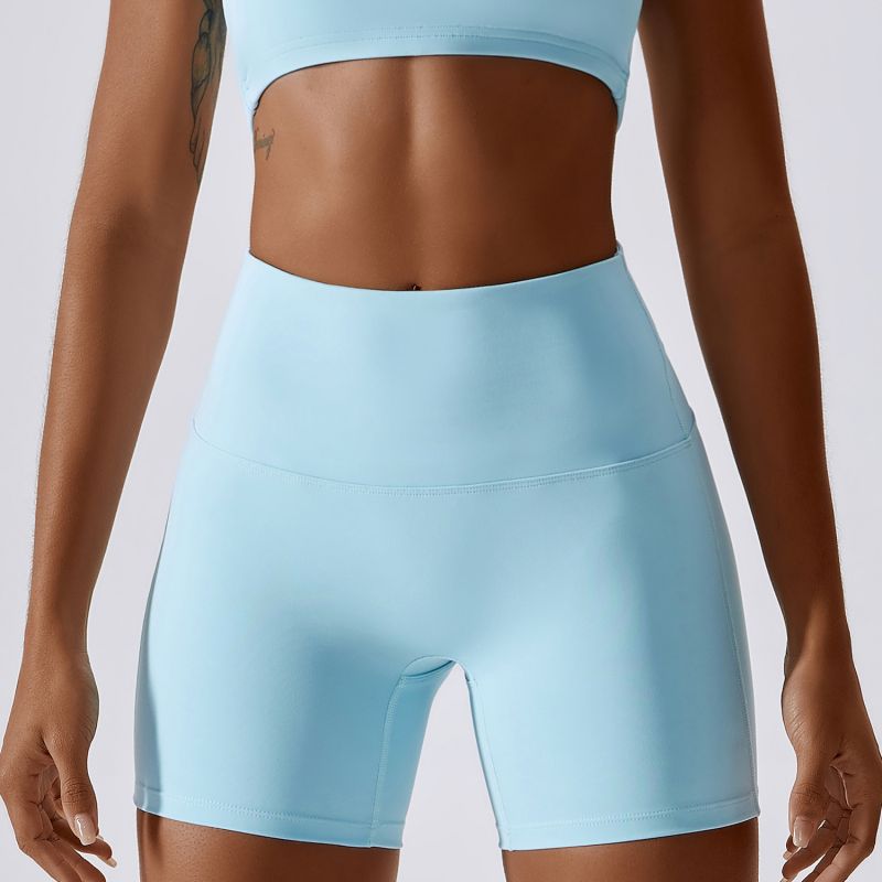 Candy Color Quick Dry Nude Fitness Yoga Shorts