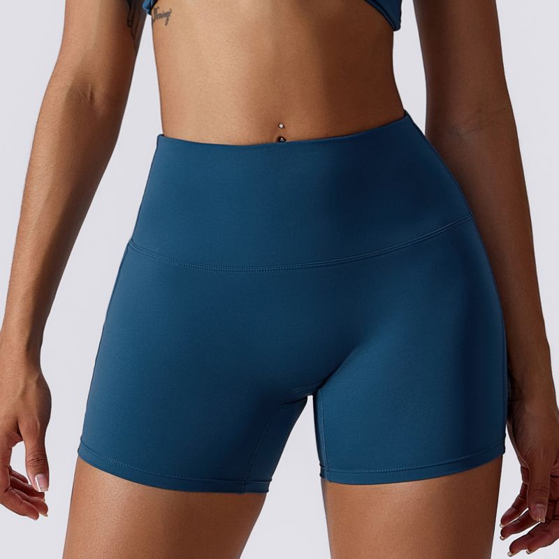 Candy Color Quick Dry Nude Fitness Yoga Shorts