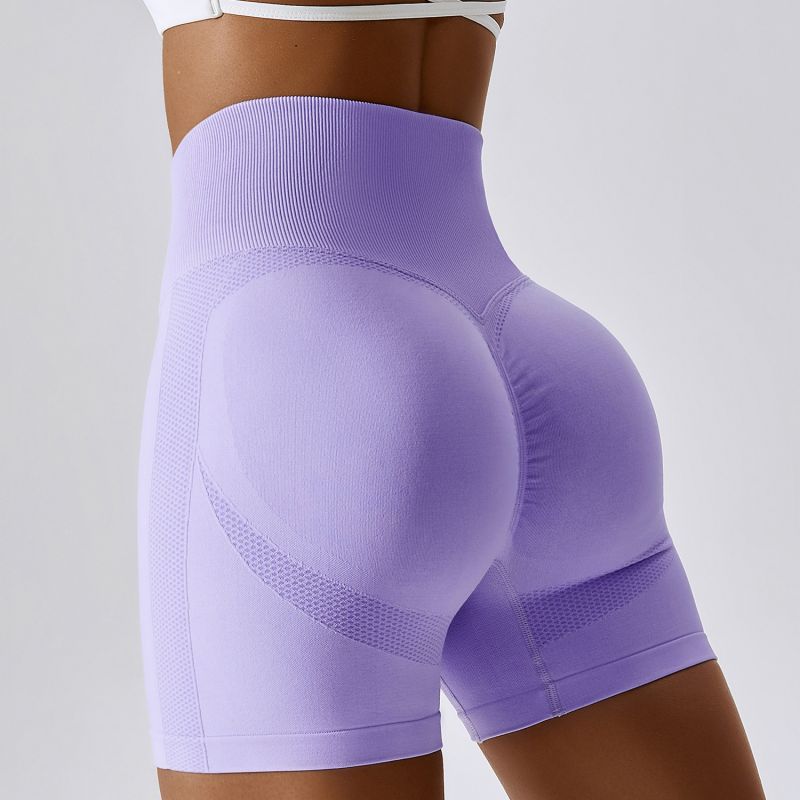 Women's Seamless Peach Hip Lifting High Waist Yoga Shorts