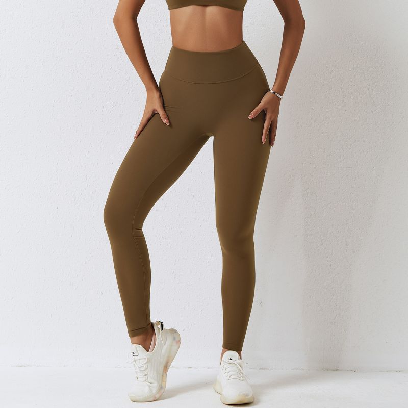 High-waisted Stretch-brushed Tummy Control Yoga Pants