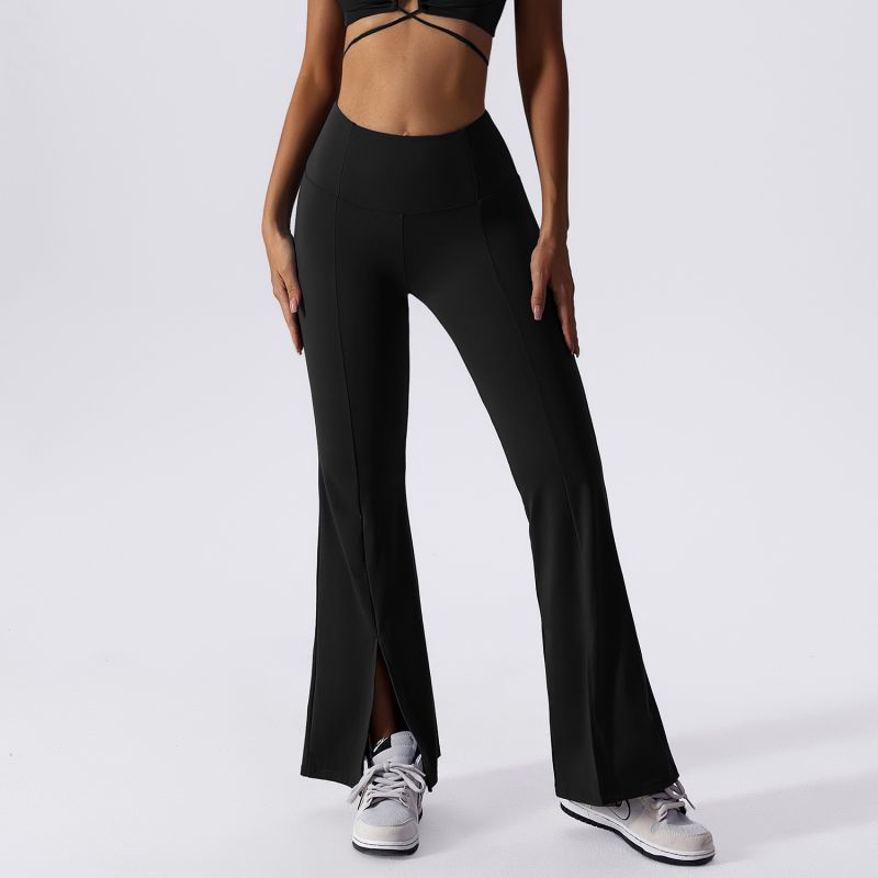 Nude Wide-leg Hip-lifting High-waist Sports Yoga Pants