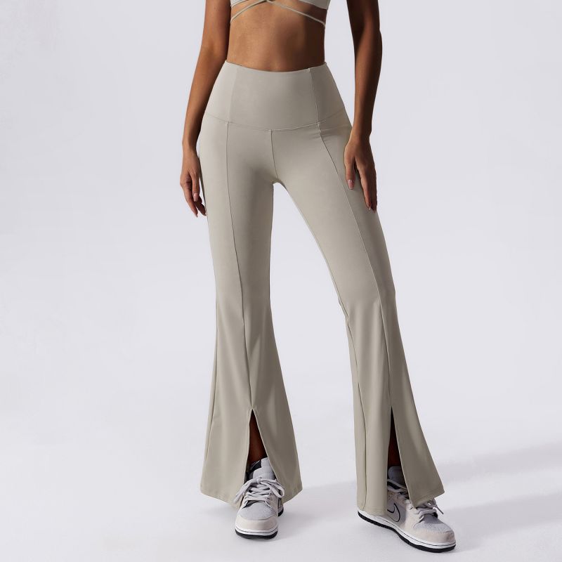 Nude Wide-leg Hip-lifting High-waist Sports Yoga Pants