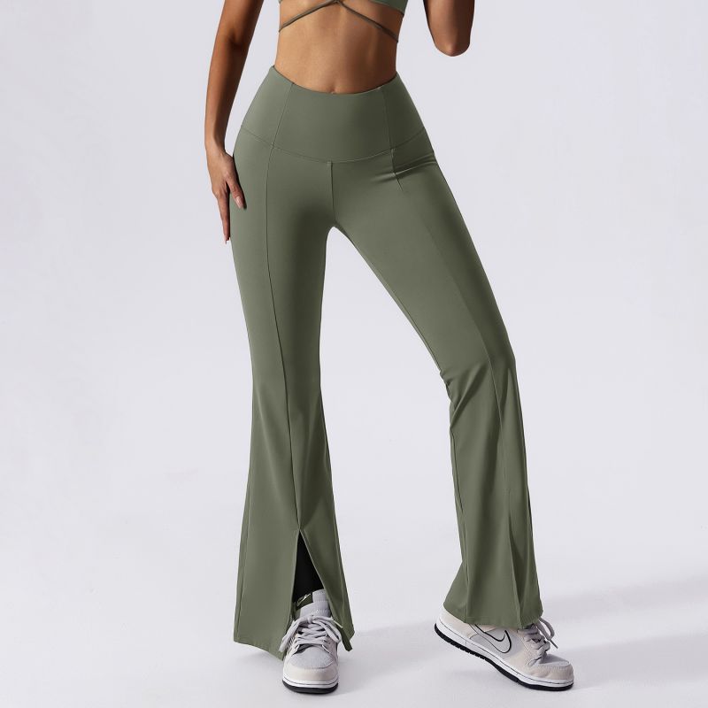 Nude Wide-leg Hip-lifting High-waist Sports Yoga Pants