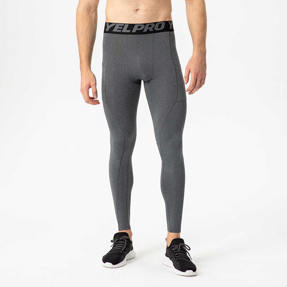 Men's Fitness Pants with Pockets - PRO Running Training Athletic Elastic Sweat-Wicking Quick-Dry Compression Leggings