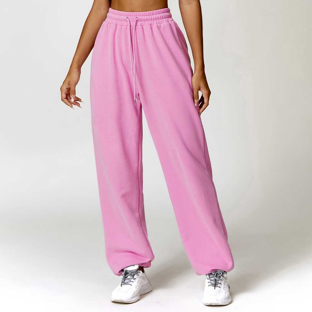 Women High-Waisted Jogger Sweatpants - Loose-Fit Straight Leg Casual Versatile Pants