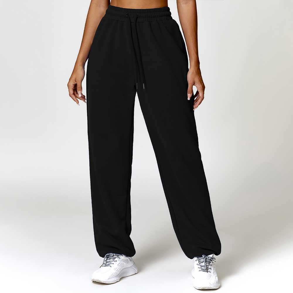 Women High-Waisted Jogger Sweatpants - Loose-Fit Straight Leg Casual Versatile Pants