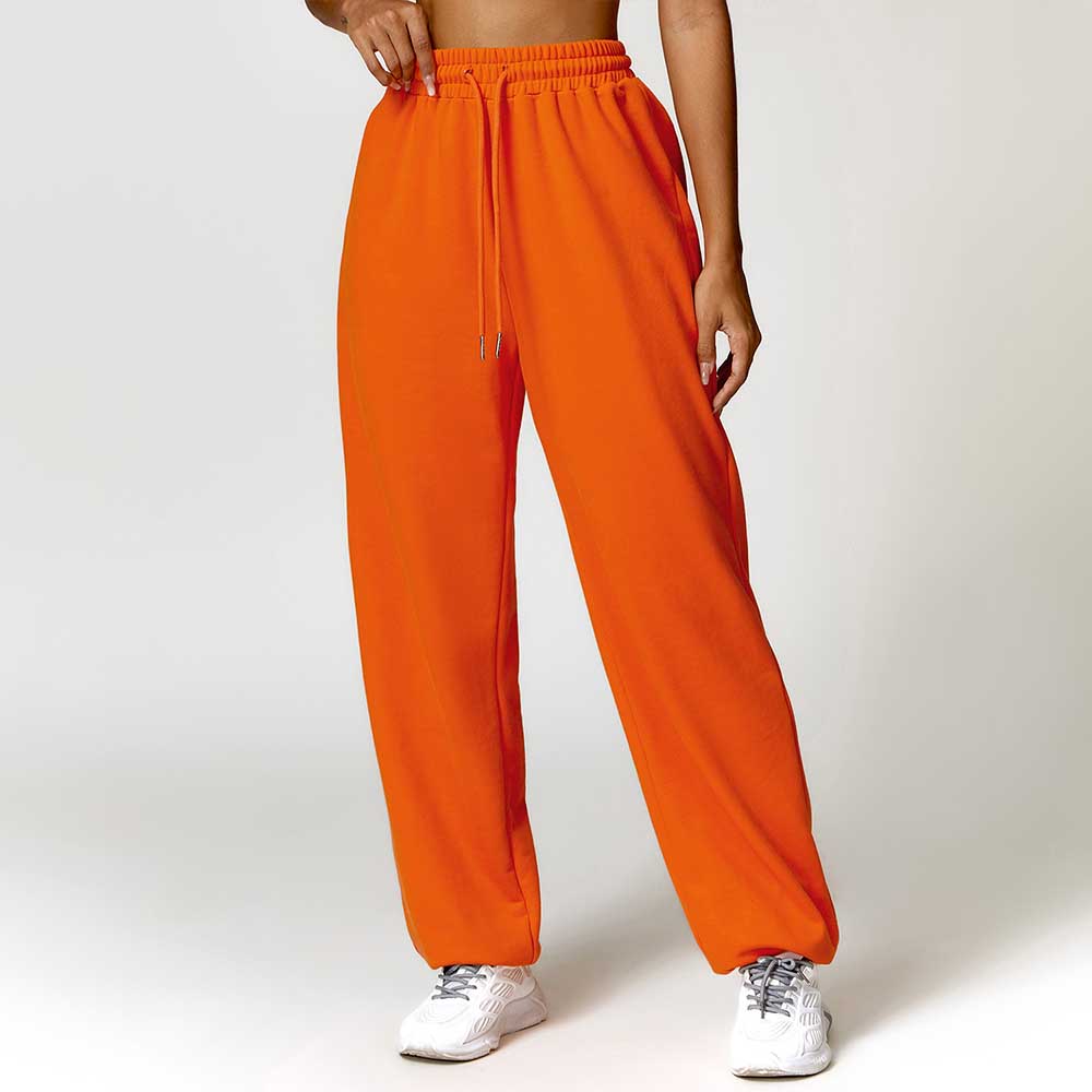 Women High-Waisted Jogger Sweatpants - Loose-Fit Straight Leg Casual Versatile Pants