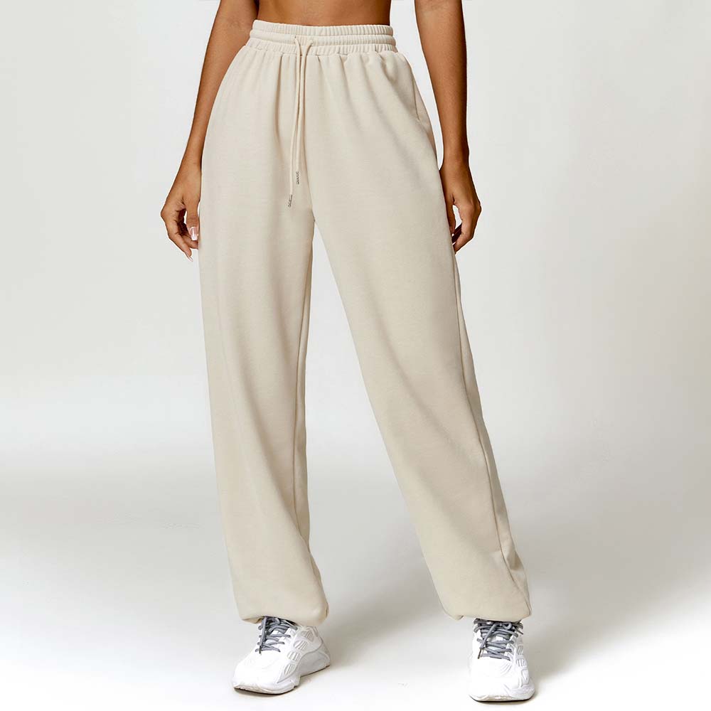 Women High-Waisted Jogger Sweatpants - Loose-Fit Straight Leg Casual Versatile Pants