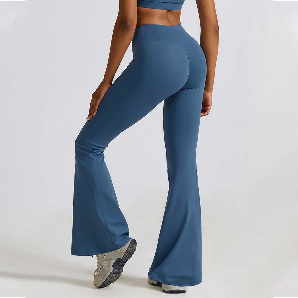 Women Casual Wide-Leg Butt-Lifting Yoga Flare Pants - High-Waisted Naked Feel Dance and Sports Pants