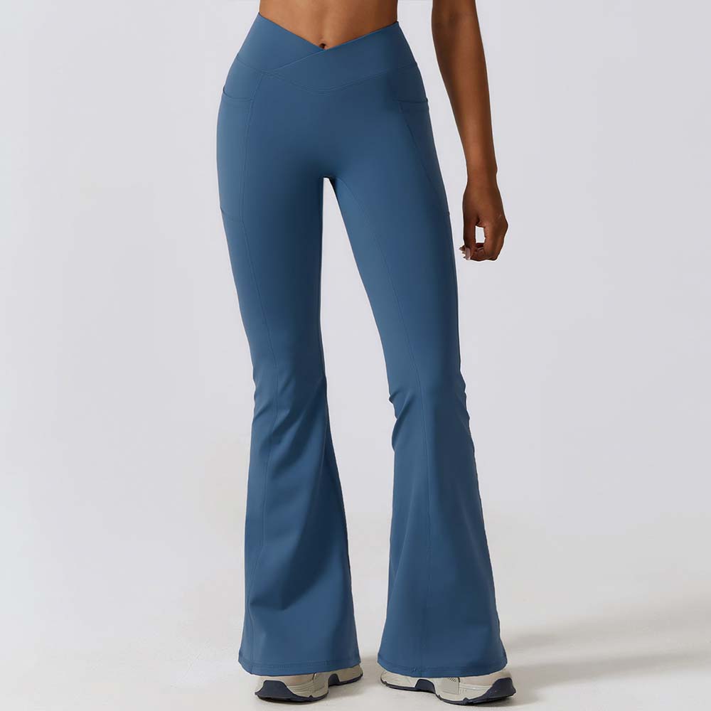 Women Casual Wide-Leg Butt-Lifting Yoga Flare Pants - High-Waisted Naked Feel Dance and Sports Pants