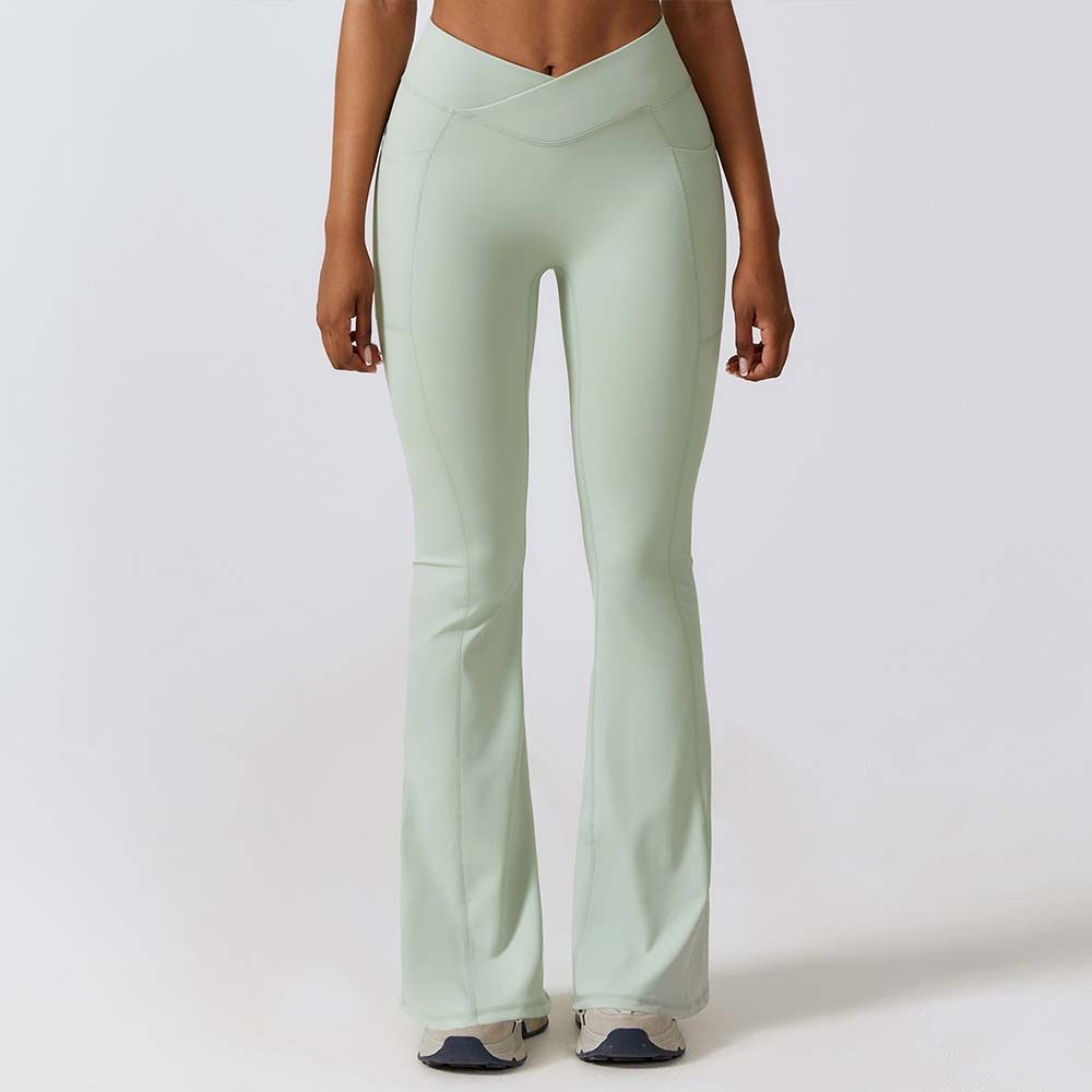 Women Casual Wide-Leg Butt-Lifting Yoga Flare Pants - High-Waisted Naked Feel Dance and Sports Pants