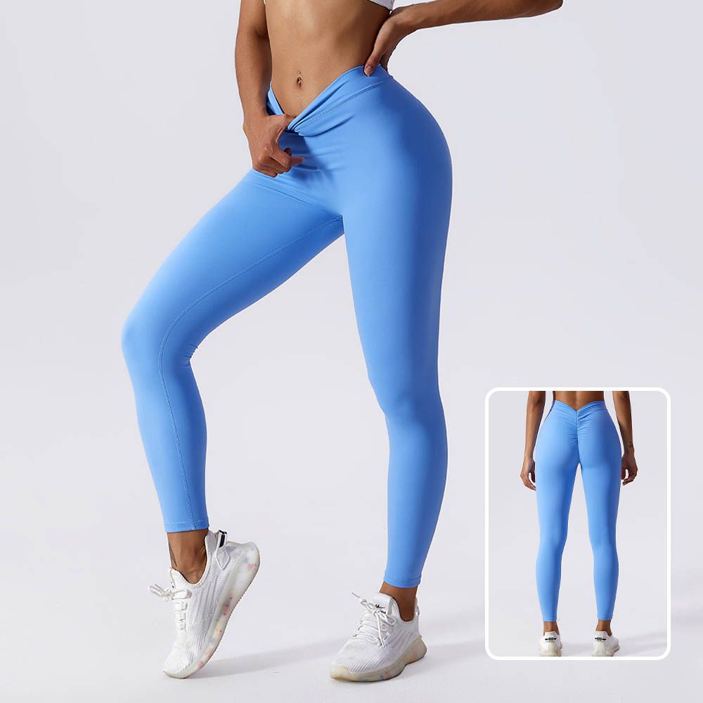 Outdoor Running Brushed Fitness Pants - Breathable Quick-Dry Peach Butt-Lifting Tight Yoga Leggings