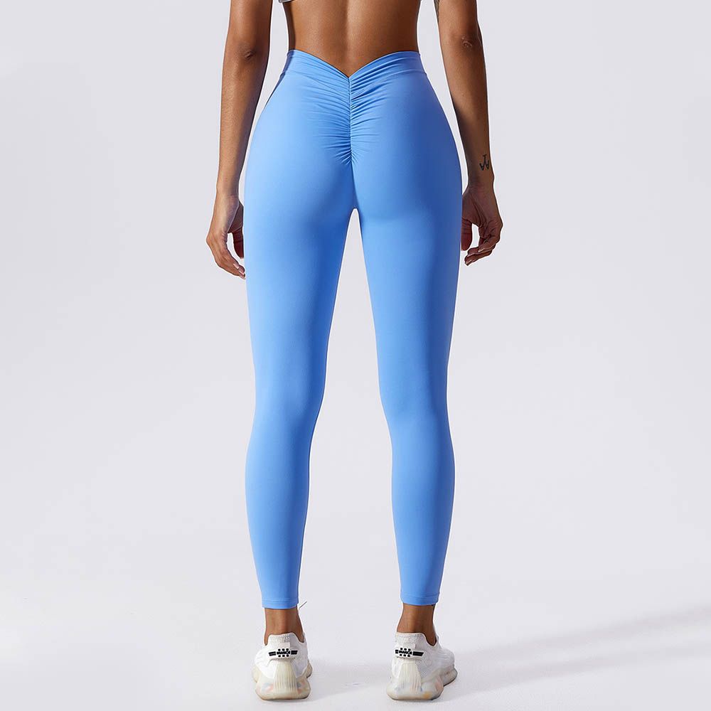 Outdoor Running Brushed Fitness Pants - Breathable Quick-Dry Peach Butt-Lifting Tight Yoga Leggings