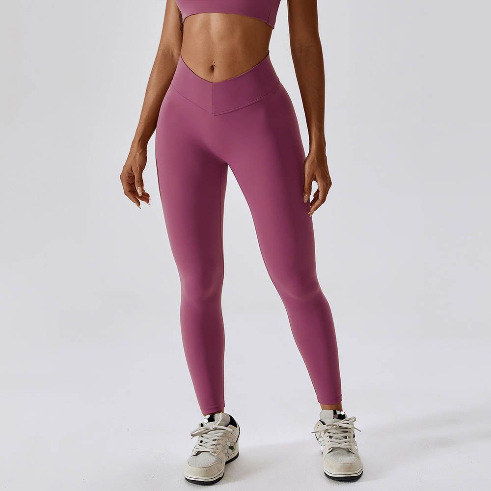 Shaping High Waist Cycling Running Fitness Pants - Butt-Lifting Bare Sensation Yoga Training Leggings