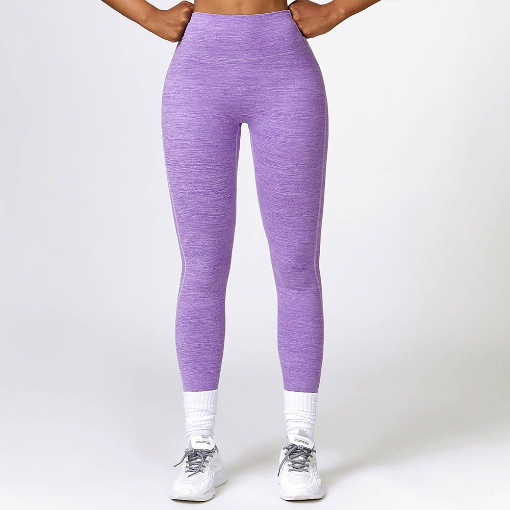 Brushed High Waist Yoga Pants With Cationic Cargo Pockets - Butt-Lifting Tight Fitness Leggings