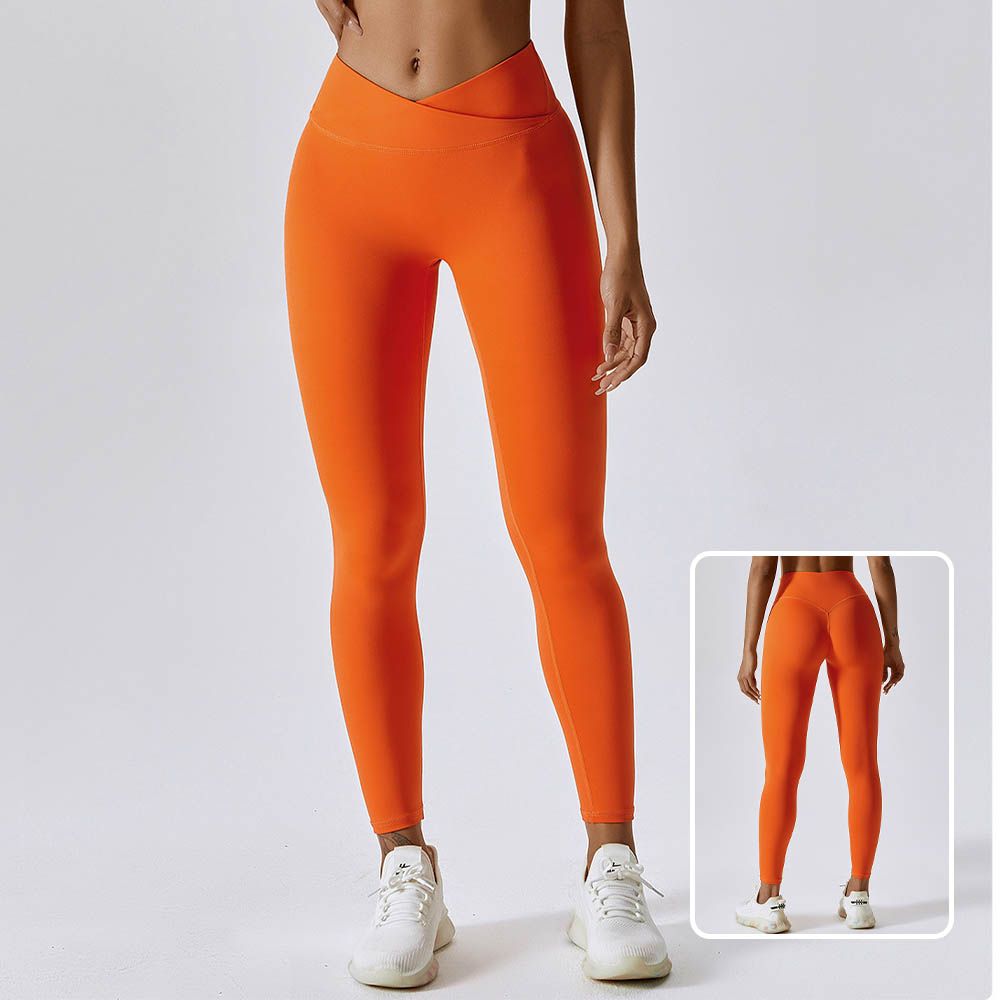 Cross Waist Running Fitness Pants - Butt-Lifting Breathable Tight Yoga Quick-Dry Pants