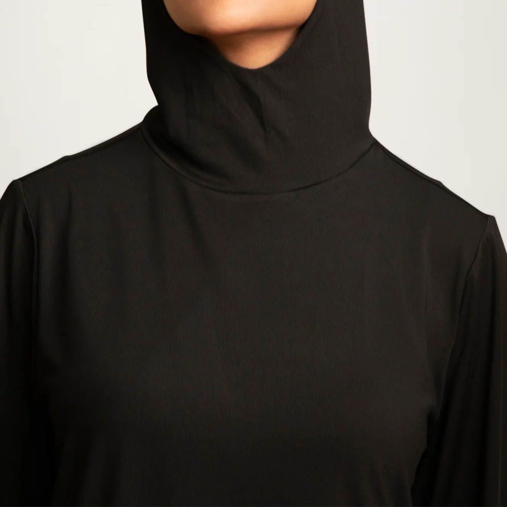 Longline Hooded Top With Built-In Hijab For Chic Modesty