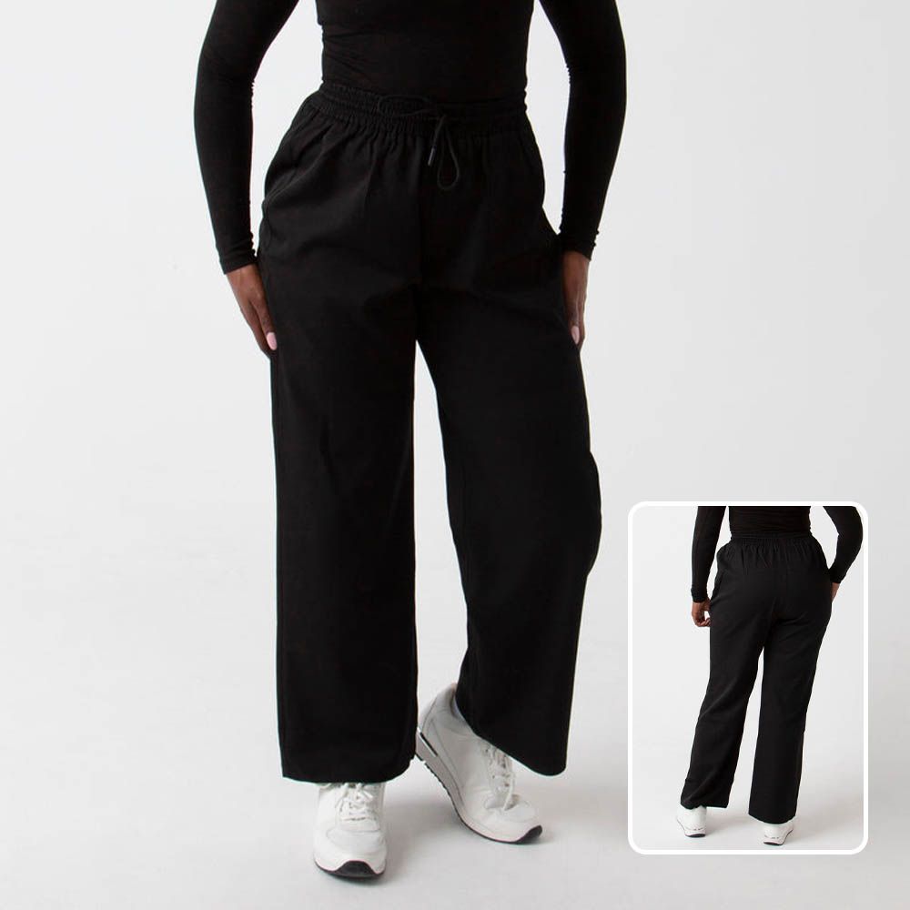 Wide Fit Joggers With Zipper Pocket